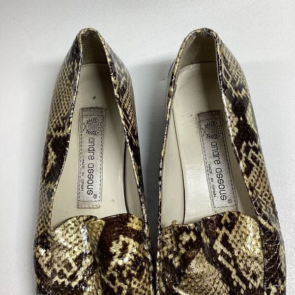 Andre Assous Brown Animal Print Flats Women’s Size 9.5 - Picture 4 of 12